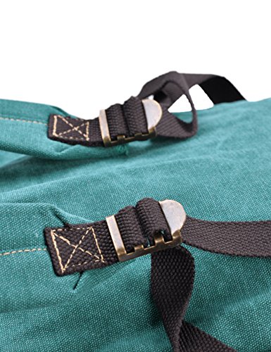 Douguyan Rucksacks for Women Canvas Travel Backpack Outdoor Backpacks Casual Rucksack for College School E00119 Green