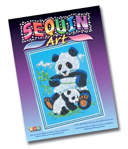 Book's Cover of KSG Arts and Crafts Sequin Art and Beads 0829 Panda Picture Kit