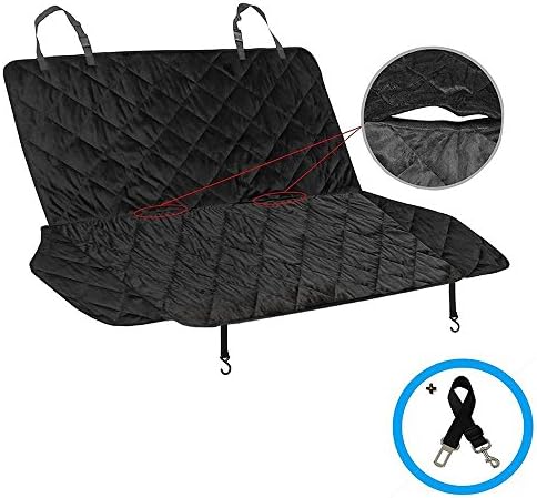ZFLIN JW-DM Pet Car Seat Cover For Dog - Car Backing Seat Cover For Trucks Suv'S And Vehicles Seat Side Flaps Nonslip, Extra Side Flaps, Machine Washable Barrier Dog Seat Coversimple-M-Black