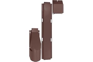 1STec BT Openreach full outdoor Brown underground cable protection cover capping set with BT 101A, BT 25 + Bend No. 4 Protects the wall entry point and telephone broadband drop wire feed from damage