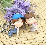 Material: PVC de calidad. Romeo y Julieta llavero para parejas Juego de gran calidad, color azul y gris
