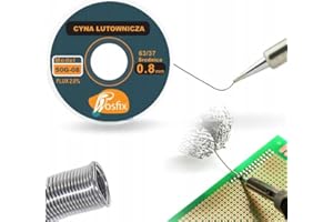 Rosfix Fil de Soudure Sn63Pb37 0,8mm – Alliage 63% Étain 37% Plomb | Flux 2% | Température 183–190°C | Pour Électronique LED | Bobine 50g | Fil à Souder Professionnel
