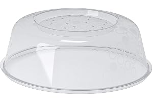 Ikea Microwave Oven Splatter Cover with Several Small Holes to Release Steam | Microwave Lid | Microwave Oven Splatter Cover | Withstand Tempretures Upto 100°C (Pack of 1)