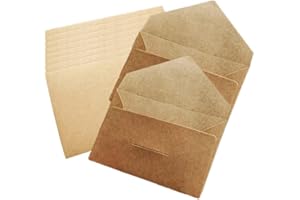 WYAN 40 Pack Mini Kraft Envelopes,Classic Flap Envelopes for Gift Card,Greeting Cards,Invitation,Glue and Card not Included(10.5 x 6.7 cm)