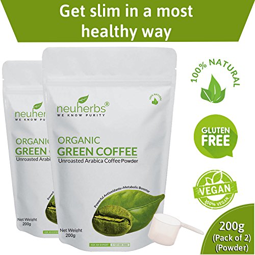 Neuherbs Green Coffee Beans powder For Weight Loss 200 G, (Pack Of 2
