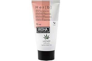 IROHA NATURE - Crema de Manos y Uñas Reparadora y Protectora con Aceite de Semilla de Cannabis. Ideal para manos secas y deshidratadas