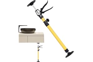 KONGOU Cabinet Installation Jack 1/2 Pack, Labor Saving Hand Lifting Jack Tool, Third Hand Tool, Lever Arm Lifter For Installing Cabinets, Ratcheting Cargo, Range Hoods, Drywall (Yellow -1Pc, Short)