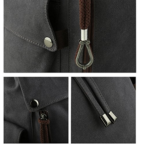 LAAT Herren Männer Schultertasche Retro casual Rucksack Leinentasche Computer Tasche - 5