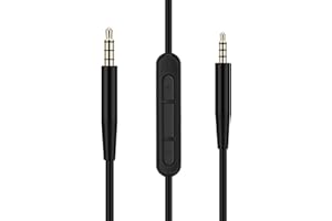 MICMXMO Ersatz AudioKabel kompatibel mit Bose QC25 QC35 QC45, AKG Y55 Y50 Y45BT,JBL E45BT Kopfhörer, 2,5mm auf 3,5mm Stecker Volumen Steuerung Kabel Männlicher Stereokabel für Smartphone, 1,5 m