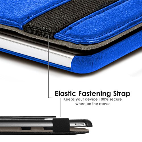 Forefront Cases® Neue Leder Drehbar Hülle Tasche Case Cover für Samsung Galaxy Tab E 9.6 T560 (Juli 2015) – PU Ledertasche lederhülle 360° Drehbarer Stand mit Rundum-Geräteschutz + Eingabestift Displayschutz - 7