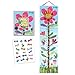eeBoo Growth Chart - Hot Pink Flower