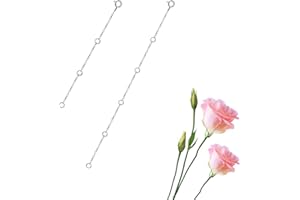 GinoMay Extensores de Collar de Plata Esterlina Juego de 2 cadenas Paquete de 2 "y 4" o 3 "y 5" - Cadena Fina de Plata Esterlina 925 Sólida Dianty Durable Ajustable