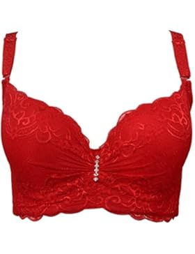 ZHFC-tazza enorme taglia di reggiseno 90c95d raccogliere sottile pizzo mutande fa furu reggiseno sexy,big red...