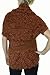 (7456-4) Chunky Soft Hair Knit Bolero Brooch Pin Front Burnt Orange (SM)