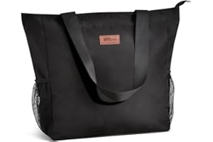 HOMESPON Große Wasserdichte Strandtasche mit Reißverschluss und Taschen für Damen