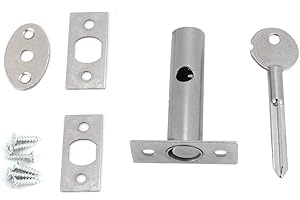 KAFUTY-1 Kits de cerraduras Invisibles para Tubos de tubería de Hardware de Acero Inoxidable para el Pasillo de Escape de la Puerta a Prueba de Fuego, Que Incluye 1 * Cerradura de Pozo de Tubo