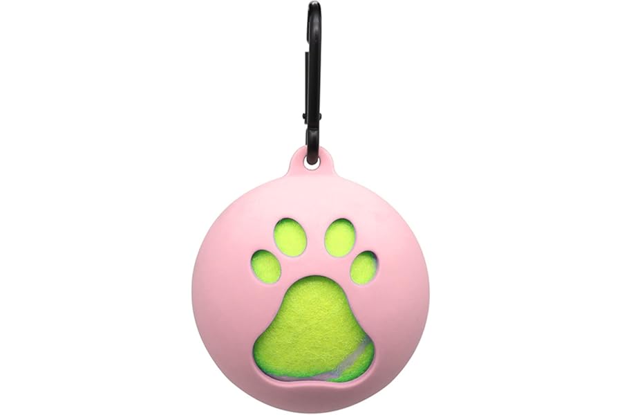 Scnvsi Lightweight Tennis Ball Holder with Dog Leash Attachment Hands-Free Pet Ball Cover Holder Portable Tennis Ball Clip