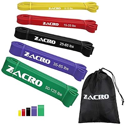 Zacro Bande Élastique Fitness Bande de Résistance pour Fitness, Yoga, Musculation Pilates Entrainement Crossfit et Motrice, Entrainement Corps, Jambes, Fessier