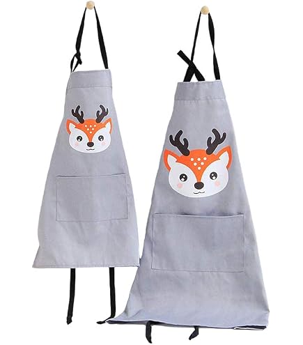 Eltern-Kind Schürzen-Set – 2-teilig, Gelb, Mit Tasche Für Kochen, Backen & Garten