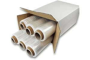 EURONOVITA' SRL ITALY Pellicola da imballaggio 6 rotoli Film Estensibile Manuale Trasparente spessore 23 my, 2,2 Kg, altezza 50 cm EN-23050