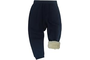 Adigau Pantalon Hiver Enfant en Polaire Pantalon de Jogging Couleur Unie Garçon Fille Pantalons Sport Hiver Chaud 2-13 Ans