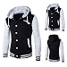 Produktbild Kapuzenpullover Herren, DAY.LIN Mantel Jacke Outwear Sweatshirt Winter Schlank Hoodie Warme Kapuze Sweatshirt (L, Weiß)