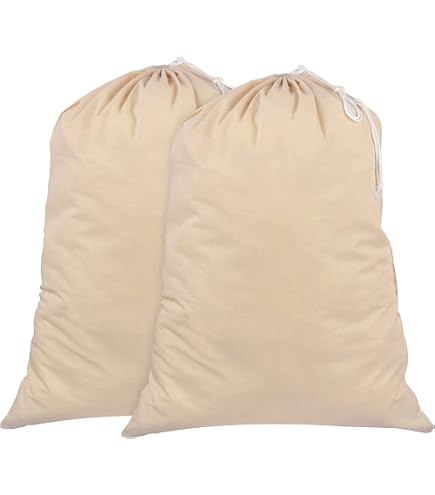 MISSLO 3er Set Baumwollbeutel Mit Kordelzug – Staubdicht, Atmungsaktiv, In 3 Größen (S/M/L), Beige