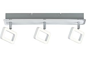 Paulmann 66640 - Lámpara de techo (3 x 4,5 W, 230 V, metal), color blanco mate y cromado