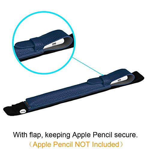 Fintie Apple Pencil Halter – Premium Kunstleder Hülle mit USB-Adapter-Tasche, kompatibel mit iPad Pro 9,7, iPad Pro 10.5 & iPad Pro 12.9 Schutzhüllen, Marineblau - 2