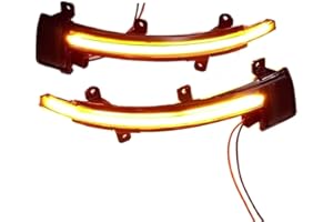 WEPARTICULAR Dynamiczny kierunkowskaz lusterko wsteczne przydymione soczewki kierunkowskaz kierunkowskaz LED Turn Singal migacz kompatybilny z Audi TT Mk2 8J 2007 2008-2014 TTS R8