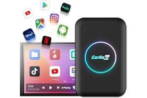 Carlinkit Lite Carplay Ai Box adattatore wireless per YouTube Netflix, converte Wired CarPlay in wireless CarPlay e Wireless Android Auto, per Factory Wired CarPlay e Android Auto