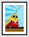 Produktbild PAINTING TRANSPORT ELECTRIC TRAIN RAILWAY RETRO ENGINE FRAMED ART PRINT B12X8471