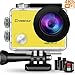 Produktbild Crosstour Action Cam 4K Unterwasserkamera Action Kamera WiFi Wasserdicht Sports Cam Ultra Full HD 2" LCD 170°Ultra Weitwinkel 30M Helmkamera mit 2 Batterien und kostenlose Accessoires (CT9000-Y)