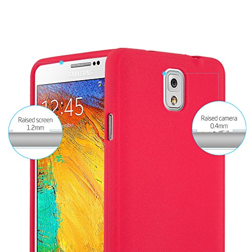 Samsung Galaxy NOTE 3 Funda Super Delgada de Silicona TPU en FROST ROJO de Cadorabo  Dise  o FROST      Cubierta Protectora Ligera Flexible con Antichoque para Tel  fono M  vil     Gel Protecci  n Carcasa Case Cover