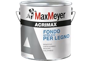 Maxmeyer Acrimax fondo acrilico per legno, Bianco, 2.5 L