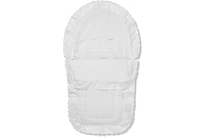 For Your Little One FYLO Universal Broderie Anglaise Car Seat Footmuff/Cosy Toes - White
