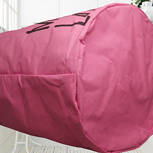 Wäschekorb mit Deckel, Soriace® Faltbar Baumwoll-Leinen Wäschekiste / Spielzeug Aufbewahrung / Kleidung Halter / Wäschesammler / Wäschebox / Wäschetonne / Wäschekorb Kinderzimmer ( Runde, Rosa ) - 7