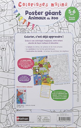 Poster géant, animaux du zoo : 5-6 ans, grande section
