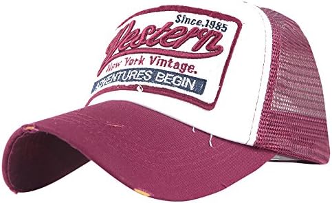 Summer Hat,Embroidered Summer Cap Mesh Hats for Men Women Casual Hats Hip Hop Baseball Caps,Sold by Malloom (Hot Pink)