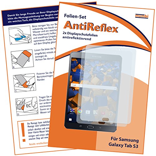 2 x mumbi Displayschutzfolie für Samsung Galaxy Tab S3 Schutzfolie AntiReflex matt