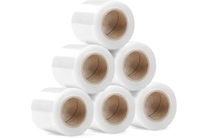 RAGO® Folia stretch zestaw 6 mini rolek 130m 6x210g I folia przezroczysta do mebli folia stretch 130m I folia paletowa folia ręczna folia do pakowania (23x21x8cm) długość 130m