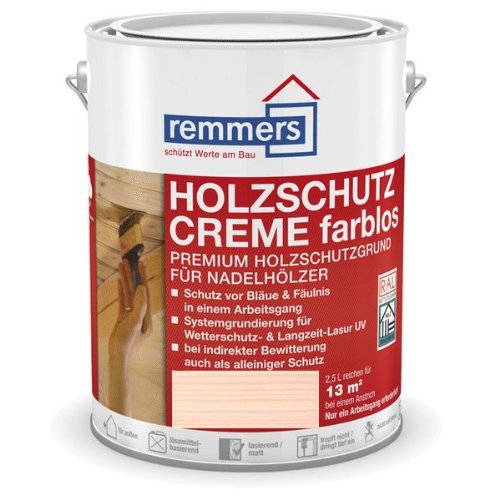 Remmers Holzschutz-Creme - weiß 2,5L
