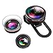 Price comparison product image Fisheye Lens, Lenses+Gift BoxVicTsing® 3 in 1 Clip-On Phone Camera Lens Kit, 24X Super Macro Lens + 12X Macro Lens + 180° Fisheye Lens, Professional HD Camera Lenses Set for iPhone Huawei Samsung HTC and Other Smartphones