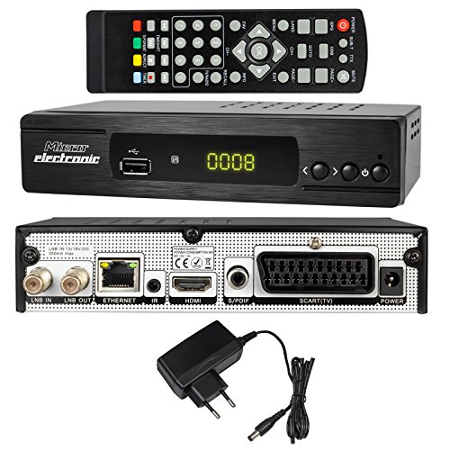 SATELLITEN SAT RECEIVER ✨ HB DIGITAL DVB-S/S2 SET: Microelectronic DVB-S/S2 Receiver + HDMI Kabel mit Ethernet Funktion und vergoldeten Anschlüssen (HD Ready, HDTV, HDMI, SCART, USB 2.0, LAN, S/PDIF und IR Ausgang) - 2