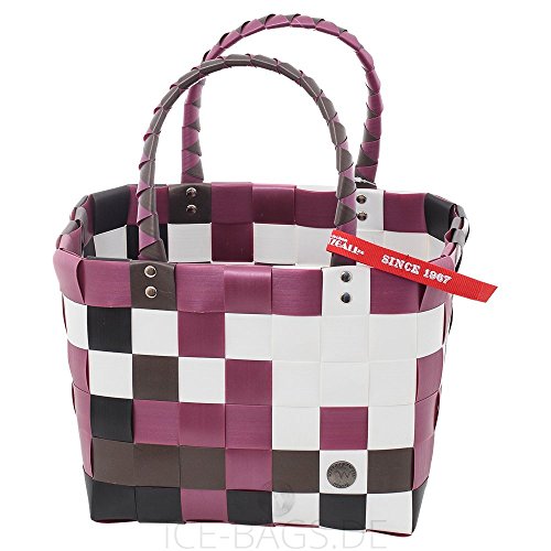 ICE-BAG Mini-Shopper "5008-01" Witzgall Original Einkaufskorb dunkelrot-weiß