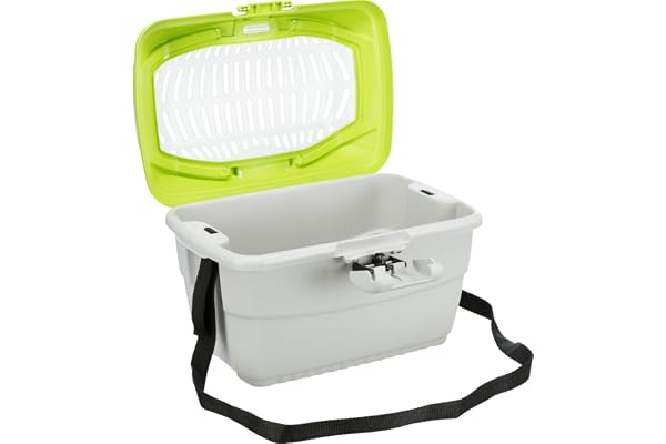 Trixie Mini Capri Boîte de Transport 40 x 22 x 30 cm Gris Clair/Vert