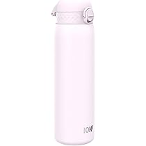 Ion8 Borraccia Inox Leggero, 600ml, Non Isolato, A Prova Di Perdite, Facile Da Aprire, Serratura Sicura, Lavabile In Lavastoviglie, Adatta A Portabicchieri, Durevole, Fenicotteri
