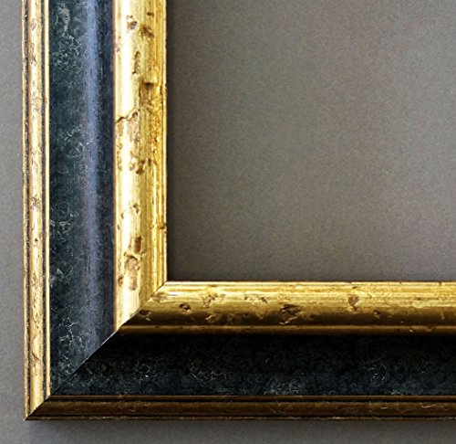 Spiegel Wandspiegel Badspiegel - Genua Schwarz Gold 4,3 - handgefertigt - 200 Größen zur Auswahl - Antik, Barock - 60 x 90 cm AM