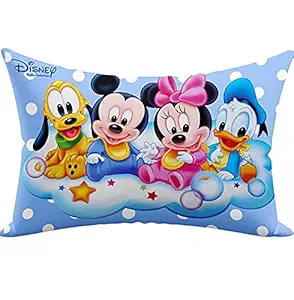 Pct Soft and Plush Cartoon Character Cushion for Kids, Children, Decorative Kids Pillow - Velvet Digital Printed Cushions for Sofa, Chair, Office & Kids Room (Set of 1, 12 x 18 Inch) (Design 10)