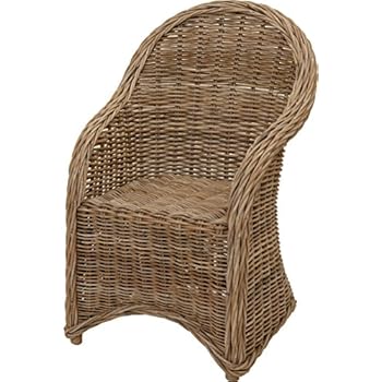 Esszimmer-Sessel Rattan Grau Rattan Korbsessel Esszimmerstuhl Korb